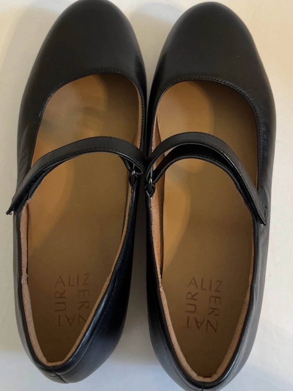 Naturalizer Black Mary Jane Flats with Strap